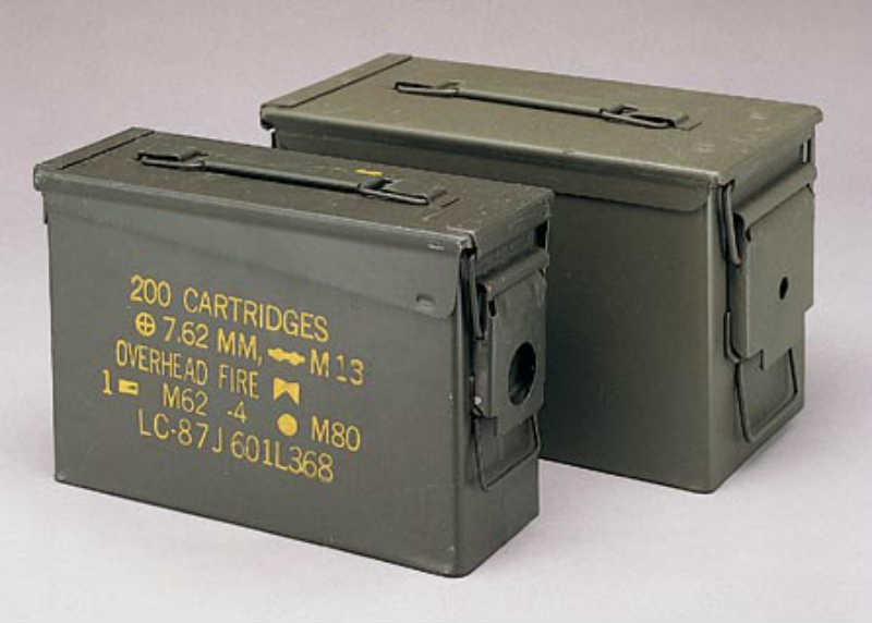 thumbnail image 2 of Pre-Used US Army .50 Cal Ammo Can – Military Surplus Storage Tin / Tool Box – Empty 2 of 6