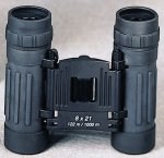 Black Compact 8 X 21mm Binoculars W/Case