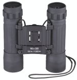 Black Compact 10 X 25mm Binocular W/Case