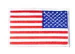 Reversed U.S. Flag Patch-White Border