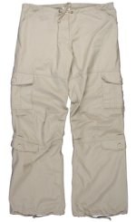 Womens Vintage Paratrooper Fatigue Pants - Solid - Stone