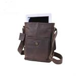 Shoulder Bag - Military Tech - Brown Leather