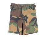 Kids Woodland Camouflage BDU Shorts