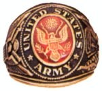 Engraved Army Military Ring