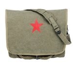 Shoulder Bag - Canvas w/Star - Olive Drab