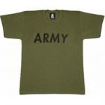 Army T-Shirt Olive Drab with Black Lettering